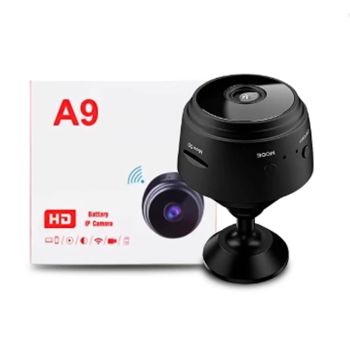 Mini Câmera de Vigilância A9 HD 1080p, Preto 