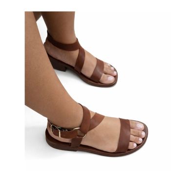 Sandálias SANDAZE VINA Couro Feminino, Castanho