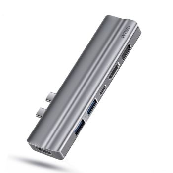 Adaptador Wiwu ALPHA T9 8 em 1 Type-C