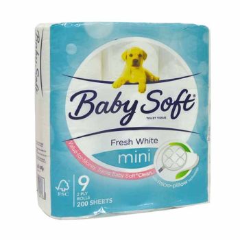 Papel Higiénico Baby Soft Fresh White, 9 un