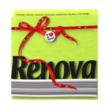 Guardanapos Renova Tipo-E Verde 30 x 32, 70 un