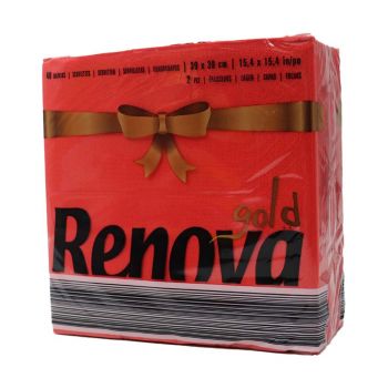 Guardanapos Renova Gold Vermelho 39 x 39, 40 un