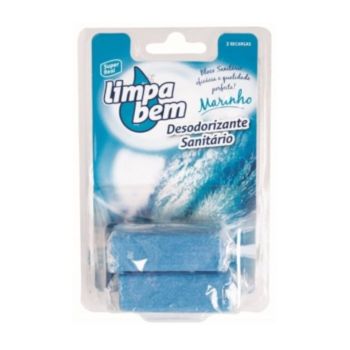 Bloco Sanitário Limpa Bem Marinho Wc, 2 x 40 g
