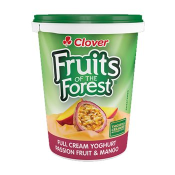 Iogurte Clover Fruit Forest Passion Fruit & Mango, 500 g
