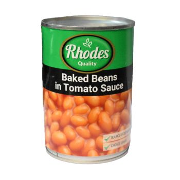 Feijão Manteiga Cozido em Molho de Tomate Rhodes, 410 g