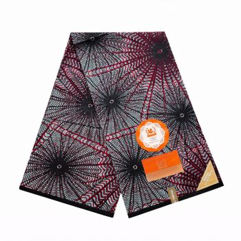 Capulana Africana Padr&atilde;o Geom&eacute;trico Radial 100% Algod&atilde;o BY PUSHTI