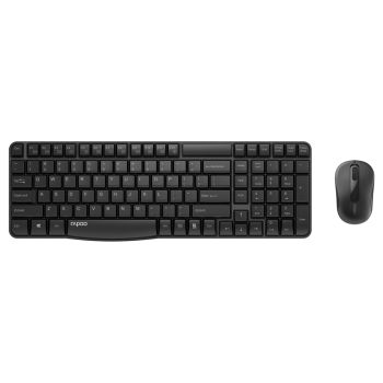 Combo Teclado e Mouse Sem Fios Rapoo X1800S, Preto