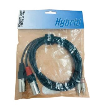 Cabo de Sinal para Som Dual XLR Macho Rca, 3m