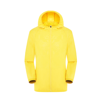 Casaco Desportivo Unisexo Impermiavel Amerelo, Tamanhos Diferentes