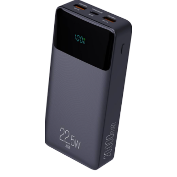 Power Bank Oraimo Carregamento Rápido Dupla Entrada Preto, 20000mAh