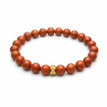 Pulseira Feminina Sandstone 17cm, Pedra Natural