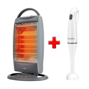 Aquecedor Decakila Quartzo 1200W, Cinza