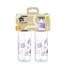 Conjunto de Biberão Tomme Tippee 3+, Lilás