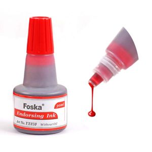 Tinta Vermelha para Carimbo Foska, 30 ml
