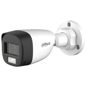 Câmera Analógica Dahua 2MP Colorido Microfone Embutido Áudio Câmera Exterior HDCVI, branco