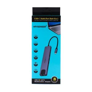 Adaptador 8 In 1 Haysenser Usb-C Multi Portas Hub