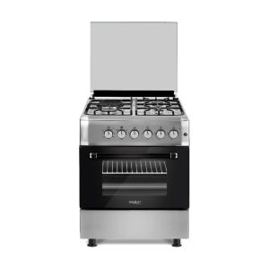 Fogão SMART 60*60 3 Bocas Gás + 1 Boca Eléctrico Forno Eléctrico, Inox Premium
