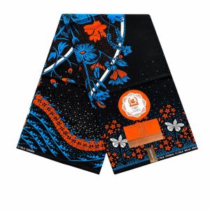 Capulana Aurora Azul & Laranja Afro Chic Collection by PUSHTI