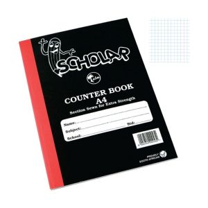 Caderno Quadriculado Scholar Capa Dura A4 192 Páginas
