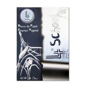 Bloco de Papel Esquiço Vegetal 4school 80g, A4