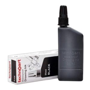 Tinta Preta para Canetas Estilográficas Technoart, 25 ml