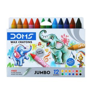 Crayon Jumbo de Cera DOMS, 12 Cores