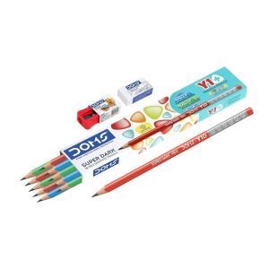 Lápis HB2 DOMS Y1+ Super Escuro Triangle, 12 un