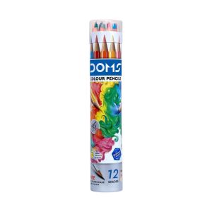 Lápis de Cor DOMS Round Tin Box, 12+1 Cores