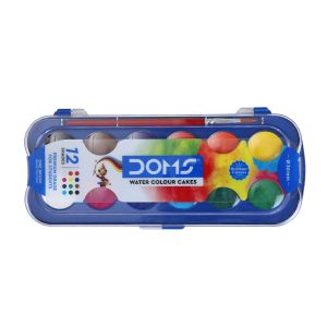 Tinta Aguarela DOMS Water Color Cake 23 mm, 12 Cores