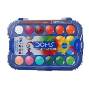 Tinta Aguarela DOMS Water Color Cake 23 mm, 24 Cores