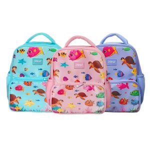 Mochila Escolar Infantil Doms Aqua, Cores Variadas