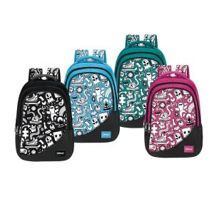 Mochila Escolar Infantil Doms Doodle, Cores Variadas