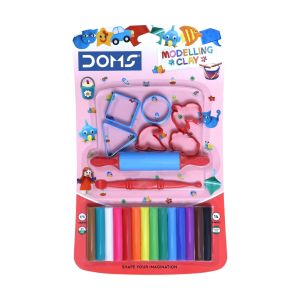 Massa de Modelar DOMS 14 Cores + 6 Moldes, 175 g