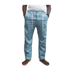Calça de Linho AIIZ, Azul
