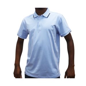 Camiseta com Gola AIIZ, Baby Blue