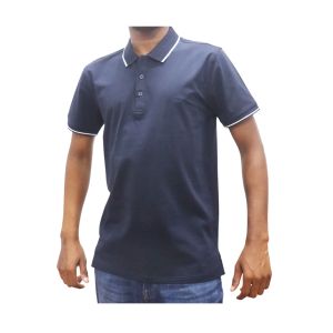 Camiseta com Gola AIIZ, Navy