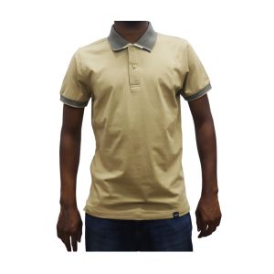 Camiseta com Gola AIIZ, Beige