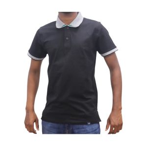 Camiseta com Gola AIIZ, Preto