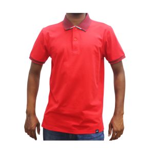 Camiseta com Gola AIIZ, Vermelho