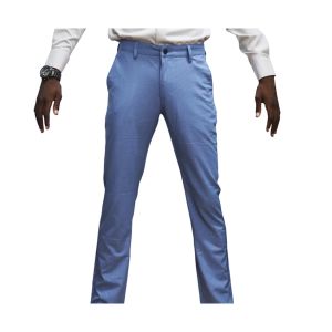 Calças Formais Masculinas AIIZ Slim Fit, Azul-Ciano