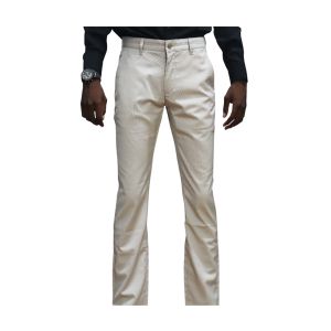 Calças Formais Masculinas AIIZ Slim Fit, Creme