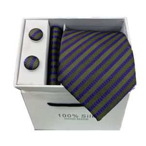 Gravata Listrada, Amarelo/Azul