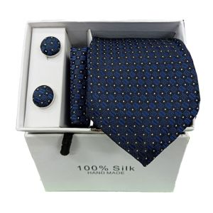 Gravata Quadr cula Xadrez Pintada, Azul