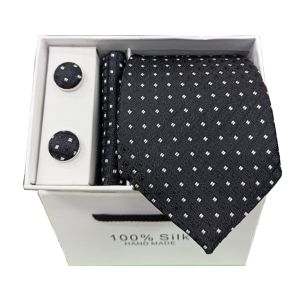 Gravata Xadrez Quadr cula, Preto/Branco