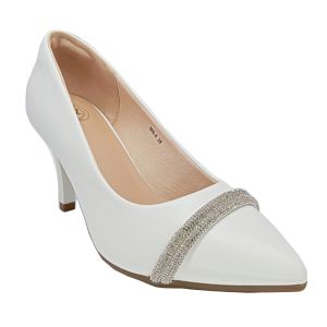 Sapatos Femininos Salto Médio AIIZ MN-4, Branco