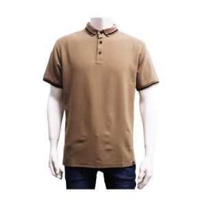 Camiseta AIIZ com Gola, Castanha