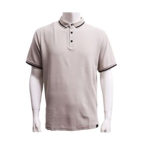 Camiseta AIIZ com Gola, Creme