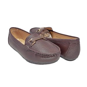 Sapatos Mocassin Feminino AIIZ 1221-21, Caf 