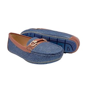Sapatos Mocassin Feminino AIIZ 626-F12, Azul Escuro