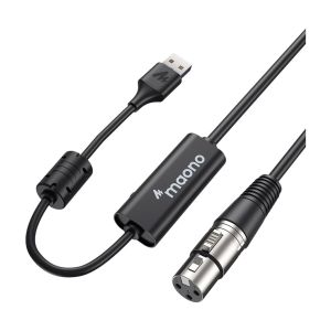 Cabo de microfone Maono AU-XU01 10FT USB para XLR,Preto